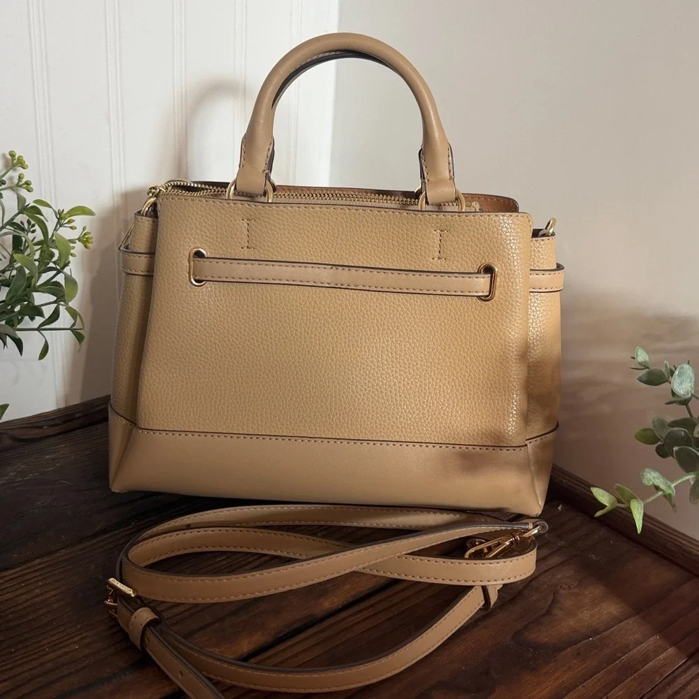 Michael Kors Reed Leather Belted Satchel